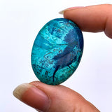 Shattuckite cabochon ref05