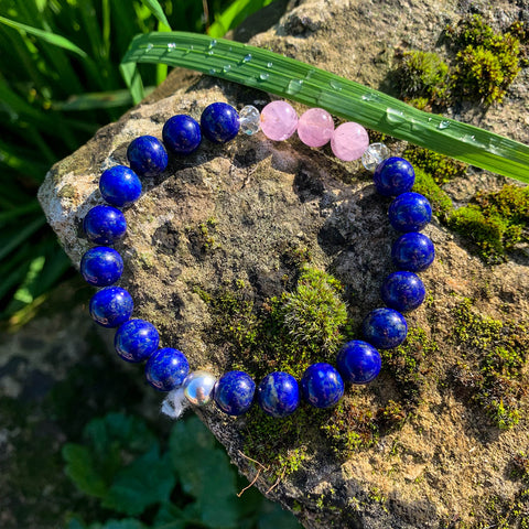 Bracelet Synergie ~ L'Amie ~ Lapis-Lazuli et Kunzite