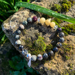 Bracelet Synergie ~ L'Ardente ~ Eudialyte & Héliodore