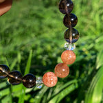 Bracelet Synergie ~ L'Incarnée ~ Quartz Fumé et Pierre de Soleil