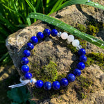 Bracelet Synergie ~ L'Intuitive ~ Lapis-Lazuli et Pierre de Lune