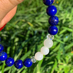 Bracelet Synergie ~ L'Intuitive ~ Lapis-Lazuli et Pierre de Lune