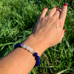 Bracelet Synergie ~ L'Intuitive ~ Lapis-Lazuli et Pierre de Lune