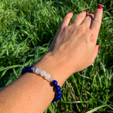 Bracelet Synergie ~ L'Intuitive ~ Lapis-Lazuli et Pierre de Lune