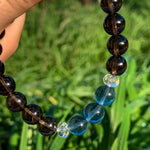 Bracelet Synergie ~ La Lucide ~ Quartz Fumé et Fluorite bleue