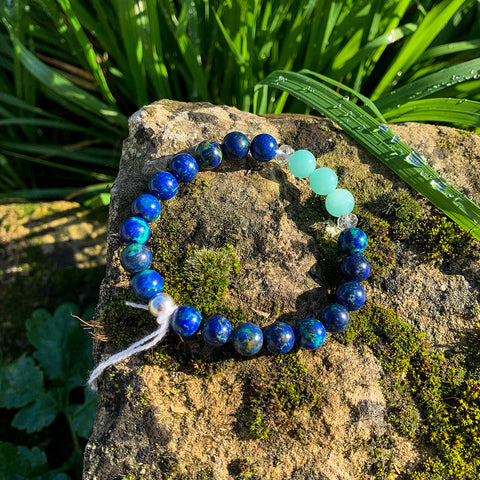 Bracelet Synergie ~ La Remarquable ~ Azurite et Amazonite