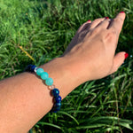 Bracelet Synergie ~ La Remarquable ~ Azurite et Amazonite