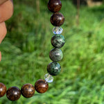 Bracelet Synergie ~ La Sauvage ~ Bronzite et Diopside chromifère