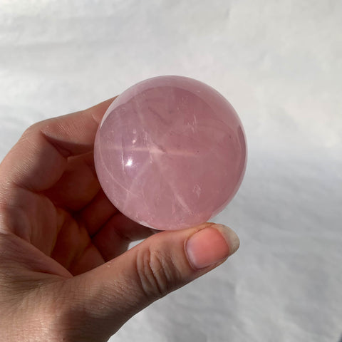 Sphère de Quartz rose astérié extra - ref14