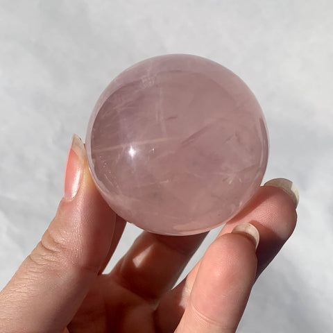 Sphère de Quartz rose astérié extra - ref17