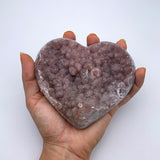 Druse cœur d'"Améthyste rose" / Quartz rose