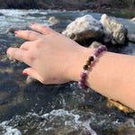 Bracelet Synergie ~ L'Active ~ Phosphosidérite et Oeil de Tigre