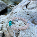 Bracelet Synergie ~ L'Attendrie ~ Quartz Rose et Amazonite