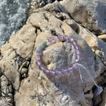 Bracelet Synergie ~ L'Equitable ~ Calcédoine violette et Jade Birman