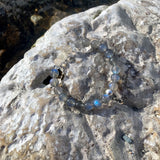 Bracelet Synergie ~ La Chatoyante ~ Labradorite extra et Quartz rutilé