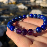 Bracelet Synergie ~ La Méditante ~ Lapis-Lazuli et Améthyste