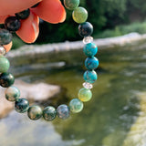 Bracelet Synergie ~ La Naturelle ~ Agate Mousse et Turquoise