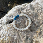 Bracelet Synergie ~ La Réceptive ~ Pierre de Lune et Apatite bleue