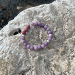 Bracelet Synergie ~ La Réconfortante ~ Lépidolite et Rhodonite