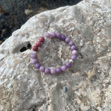Bracelet Synergie ~ La Réconfortante ~ Lépidolite et Rhodonite