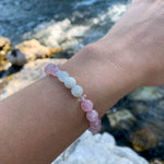 Bracelet Synergie ~ La Spontanée ~ Quartz Fraise et Pierre de Lune