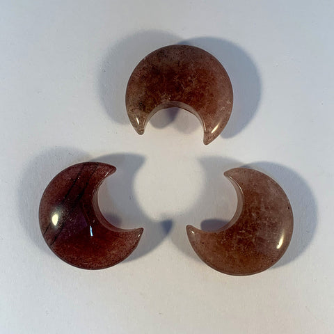 Croissant de Lune en Quartz Fraise