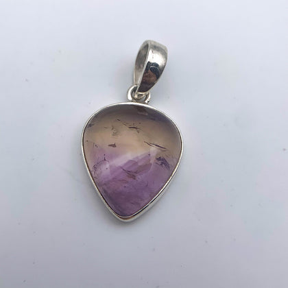 Pendentif en serti clos argent 925 ~ Amétrine, forme goutte