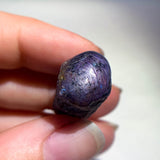 Saphir rutilé semi-poli - bleu violacé ref05